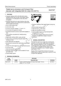 SAA7327H/T/M2B Datasheet Page 3