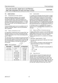 SAA7826HL/M1A Datasheet Page 19