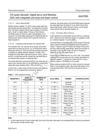 SAA7826HL/M1A Datasheet Page 21