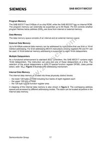 SAB80C537-N Datasheet Page 18