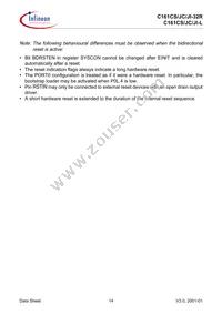 SAF-C161JI-LF CA Datasheet Page 18