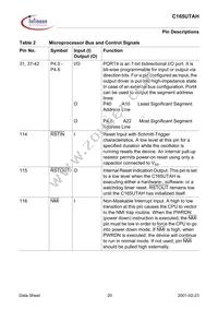 SAF-C165UTAH-LF V1.3 Datasheet Page 20