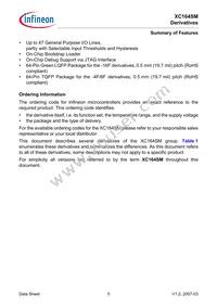 SAF-XC164SM-16F40F BA Datasheet Page 7