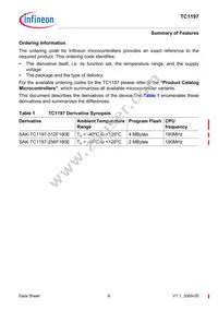 SAK-TC1197-512F180E AC Datasheet Page 10