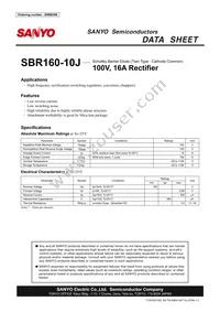 SBR160-10J Datasheet Cover