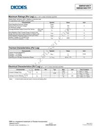 SBR40100CTFP Datasheet Page 2