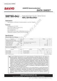 SBT80-04J Datasheet Cover