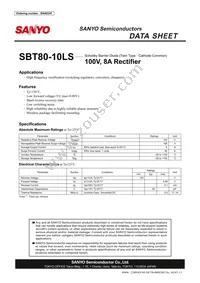 SBT80-10LS Datasheet Cover