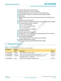 SC16C650BIBS Datasheet Page 2