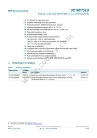 SC16C752BIBS Datasheet Page 2