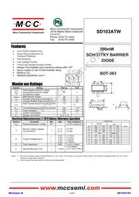 SD103ATW-TP Datasheet Cover