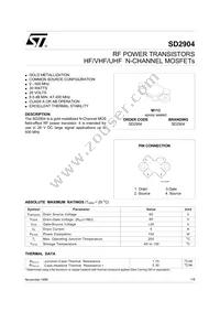 SD2904 Datasheet Cover