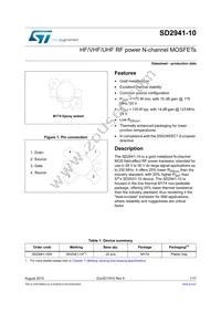 SD2941-10R Datasheet Cover