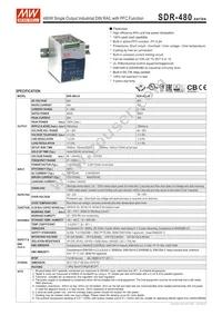 SDR-480-24 Datasheet Cover