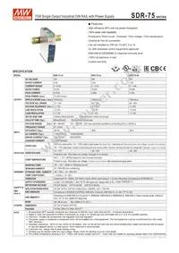 SDR-75-48 Datasheet Cover