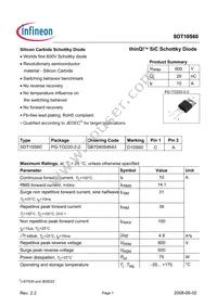 SDT10S60 Datasheet Cover