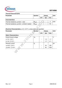 SDT10S60 Datasheet Page 2