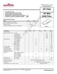 SF1194A Datasheet Cover