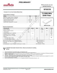 SF2021B Datasheet Cover