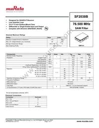 SF2038B Datasheet Cover