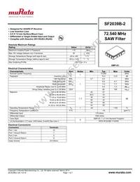 SF2039B-2 Datasheet Cover