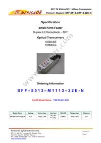 SFF-8513-M1113-22E-N Datasheet Cover