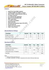 SFF-8513-M1113-22E-N Datasheet Page 2