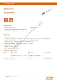 SFH 206K Datasheet Cover