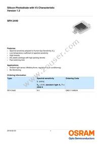 SFH 2440 Datasheet Cover