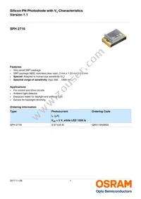 SFH 2716 Datasheet Cover