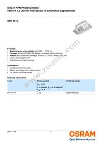 SFH 3010-Z Datasheet Cover