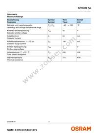 SFH 303FA-4 RN18A Datasheet Page 2