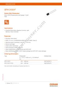 SFH 3100F-2-XX Datasheet Cover