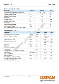 SFH 3204-Z Datasheet Page 2