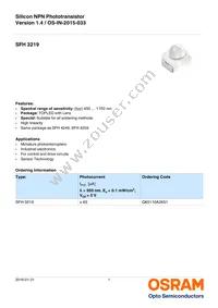 SFH 3219-Z Datasheet Cover