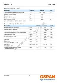 SFH 3711 Datasheet Page 2