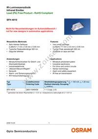 SFH 4010-Z Datasheet Cover