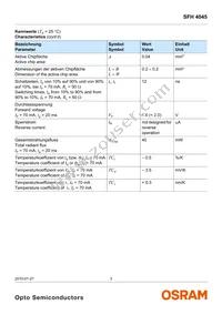 SFH 4045 Datasheet Page 3