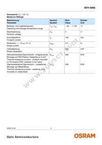 SFH 4080-Z Datasheet Page 2