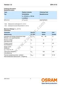 SFH 4110 Datasheet Page 2