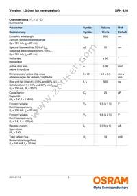 SFH 420-Z Datasheet Page 3