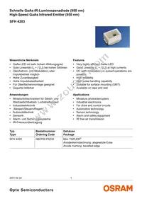 SFH 4203 Datasheet Cover