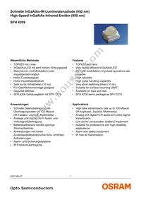 SFH 4209 Datasheet Cover