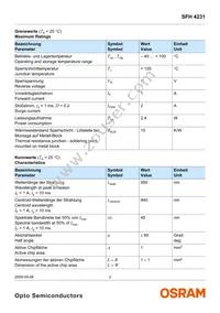 SFH 4231 Datasheet Page 2