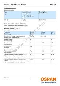 SFH 425-Z Datasheet Page 2