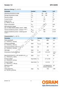 SFH 4250S-S Datasheet Page 2