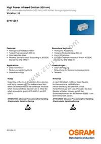 SFH 4254 Datasheet Cover