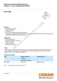 SFH 4258S Datasheet Cover