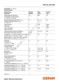 SFH 426-Z Datasheet Page 3