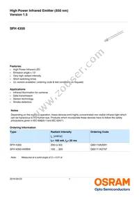 SFH 4350-AWBW Datasheet Cover